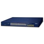 PLANET GS-4210-24T4SR switch L2/L4 spravovatelný, 24x 1GE, 4x 1G SFP, duální napájení