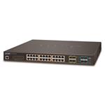 Planet GS-5220-24PL4XR,Smart PoE switch Gigabit 24x TP,4xSFP, 4xSFP+10Gbase-X,Web+ONVIF, 802.3at-600W,AC+DC