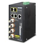 Planet LRP-422CST, průmysl.COAX PoE switch, 4x 100Base-TX, 2x SFP/TP, IEEE802.3at,Web/SNMPv3, -40~75°C,IP30