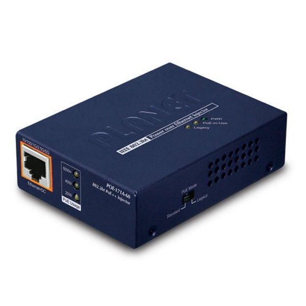 Planet POE-171A-60 Ultra PoE injektor 802.3bt do 60W, 1000Base-T, desktop