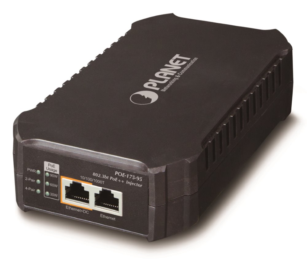 Planet POE-175-95 Ultra PoE injektor 802.3af/at/bt, do 95W, PoH, 1000Base-T, interní zdroj