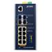 Planet průmyslový L3 PoE switch, 8x1Gb + 2x1Gb SFP + 2x10Gb SFP+, 802.3bt 90/360W, -40 až 75°C, dual 48 IGS-6325-8UP2S2X