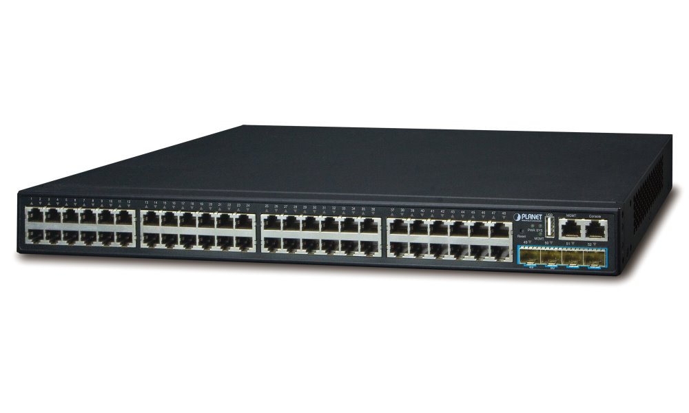 Planet SGS-6341-48T4X L2/L3 switch 48x 1000Base-T,4x 10Gb SFP+, Web/SNMP, L3, ACL,QoS, IGMP,IP stack