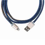 PlusUs kábel LifeStar Premium Lightning to USB 1m - Denim Blues LST2002100