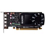 PNY NVIDIA QUADRO P1000 4GB GDDR5, 128-bit, PCIEx16 3.0, mini DP 1.4 x4, Active cooling, TDP 47W, LP, Reta VCQP1000V2-SB