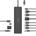 PORT CONNECT Dokovací stanice 11v1, 1x4K, RJ45,HDMI,Display Port,VGA,USB-C 100W, 4xUSB-A,micro/SD 901906-W