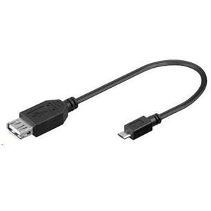 PremiCord USB kab redukce A/fem-MicroUSB/mal20cm