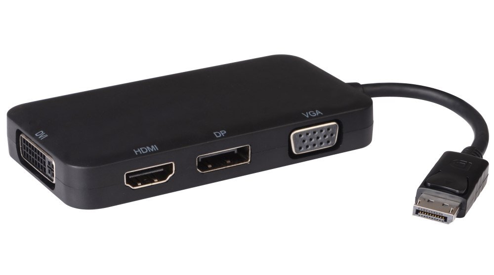 PremiumCord adaptér DisplayPort - DP + HDMI + DVI + VGA , 1080p, 4K*2K kportad16