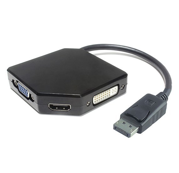 PremiumCord adaptér DisplayPort - HDMI + DVI + VGA 1080p (4K over HDMI) kportad14