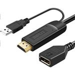 PremiumCord Adaptér HDMI 2.0 na DisplayPort 1.2 rozlišení 4K@60Hz 25cm kportad22