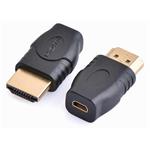 PremiumCord Adapter micro HDMI D-HDMI A, Kvalitní redukce pro připojení audio/video zařízení s kone KPHDMA-26