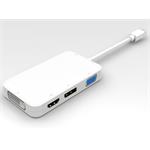 PremiumCord adaptér mini DisplayPort - DP + HDMI + DVI + VGA , 1080p, 4K*2K kportadm16