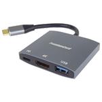 PremiumCord adaptér USB-C na HDMI, USB3.0, PD, rozlišení 4K a FULL HD 1080p ku31hdmi15