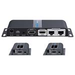 PremiumCord HDMI 1-2 splitter+extender po CAT6/6a/7, FULL HD, 3D khsplit2g