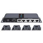 PremiumCord HDMI 1-4 splitter+extender po CAT6/6a/7, FULL HD, 3D khsplit4g