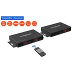 PremiumCord HDMI 1080p matrix over IP extender na 120m přes LAN khext120-8