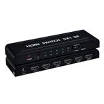 PremiumCord HDMI switch 5:1 kovový s dálkovým ovladačem a napájecím adaptérem khswit51b