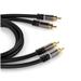 PremiumCord HQ stínený kabel 2x CINCH-2x CINCH M/M 1,5m kjqccmm015