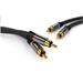 PremiumCord HQ stínený kabel 2x CINCH-2x CINCH M/M 1,5m kjqccmm015