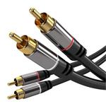 PremiumCord HQ stínený kabel 2x CINCH-2x CINCH M/M 3m kjqccmm3