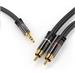 PremiumCord HQ stínený kabel stereo Jack 3.5mm-2xCINCH M/M 1,5m kjqcin015