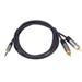 PremiumCord HQ stínený kabel stereo Jack 3.5mm-2xCINCH M/M 1,5m kjqcin015