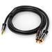 PremiumCord HQ stínený kabel stereo Jack 3.5mm-2xCINCH M/M 1,5m kjqcin015