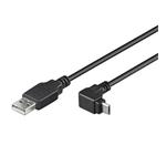 PremiumCord Kabel microi USB 2.0, A-B, 90°, 3m ku2m3f-90