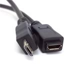 PremiumCord Kabel prodlužovací micro USB 2.0 male-female, černý 5m ku2me5f