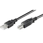 PremiumCord Kábel USB 2.0, A-B, 0,5m, černý