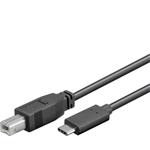 PremiumCord Kabel USB 3.1 konektor C/male - USB 2.0 konektor B/male, 1m ku31cd1bk