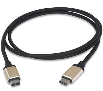 PremiumCord Kabel USB 3.1 konektor C/male - USB 3.1 konektor C/male, 1m hliníkové konektory ku31cc05al