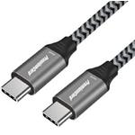 PremiumCord Kabel USB 3.2 Gen 1 USB-C male - USB-C male, bavlněný oplet, 0,5m ku31ct05