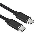 PremiumCord Kabel USB-C M/M, 240W 480Mbps černý bavlněný oplet, 0,5m ku31cv05