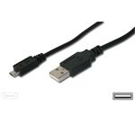 PremiumCord - Kabel USB - USB (M) do Micro USB typ B (M) - USB 2.0 - 20 cm - lisovaný - černá