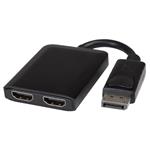 PremiumCord MST adaptér DisplayPort 1.2 - 2x HDMI, rozšíření+zrcadlení+2 obrazy, 4K*2K@60Hz kportad18