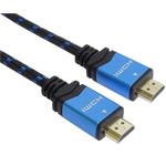 PremiumCord opletený kabel Ultra HDTV 1,5m, Ultra HDTV 4K@60Hz kabel HDMI 2.0b kovové+zlacené konek kphdm2m015