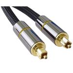 PremiumCord Optický audio kabel Toslink, OD:7mm, Gold-metal design + Nylon 0,5m kjtos7-05