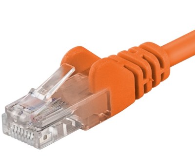 PremiumCord Patch kabel UTP RJ45-RJ45 level 5e 1,5m oranžová