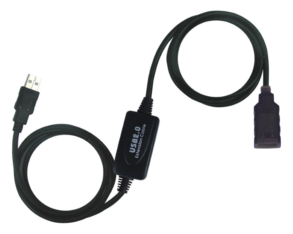 PremiumCord - Prodlužovací šňůra USB - USB (M) do USB (F) - USB 2.0 - 10 m - aktivní - černá KU2REP10