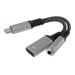 PremiumCord Redukce USB-C /3,5mm jack s DAC chipem + USB-C pro nabíjení 13cm ku31zvuk04