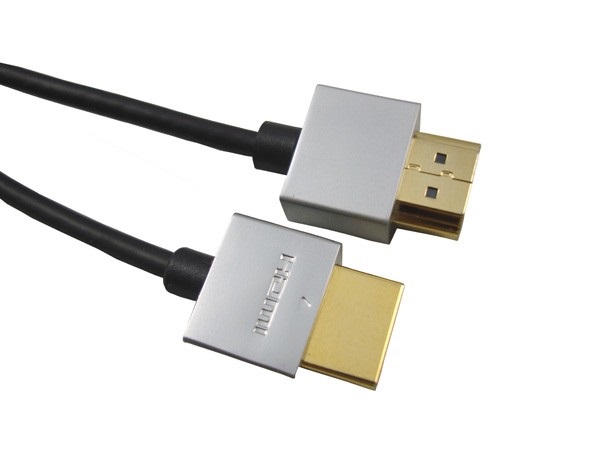 PremiumCord Slim HDMI High Speed + Ethernet kabel, zlacené konektory, 0,5m kphdmes05