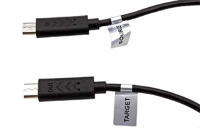 PremiumCord USB 2.0 kabel na propojení dvou chytrých telefonů, microUSB B(M)- microUSB B(M),0,3m,OTG