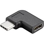 PremiumCord USB 3.1 C/male - C/female zahnutý konektor 90° kur31-13