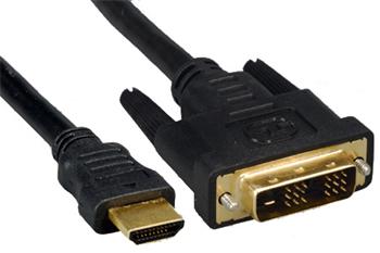 PremiumCord - Video kabel - HDMI / DVI - HDMI (M) do DVI-D (M) - 2 m - dvojnásobně stíněný - černá KPHDMD2