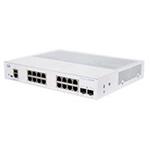 Prepínač Cisco CBS350-16T-E-2G, 16xGbE RJ45, 2xSFP, bez ventilátora CBS350-16T-E-2G-UK-RF