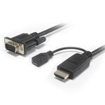 Prevodník HDMI na VGA s napájecím micro USB konektorem černý 2m khcon-20