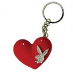 PRIME Playboy Keyring - Red Heart with Bling RHD 24410