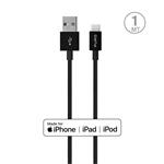 Puro kábel Plain Cable USB-A to Lightning 1m - Black CAPLTBLK