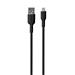 Puro kábel Soft Silicone Cable USB-A to Lightning 1.5m - Black PUCAPLTICONBLK